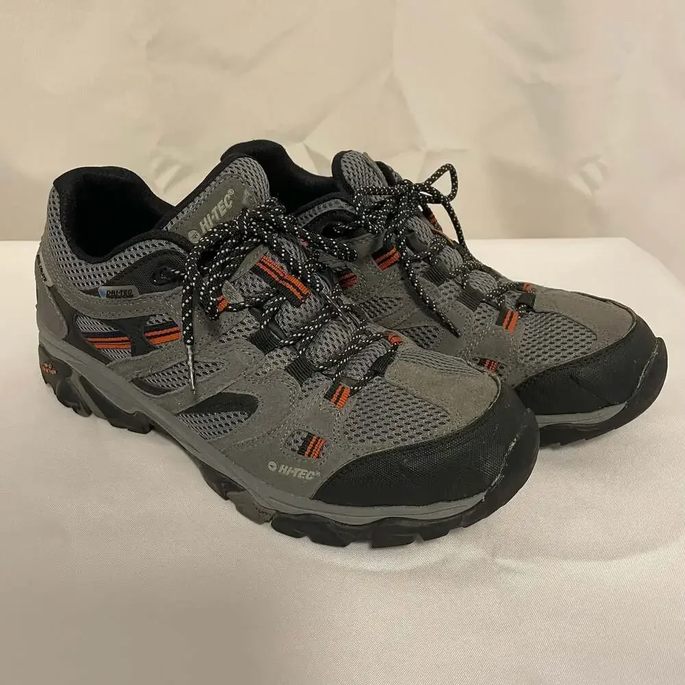 Hi-Tec Ozark Mid‎ Waterproof Hiking Boots Men's Size 9 Grey Orange DRI-TEC